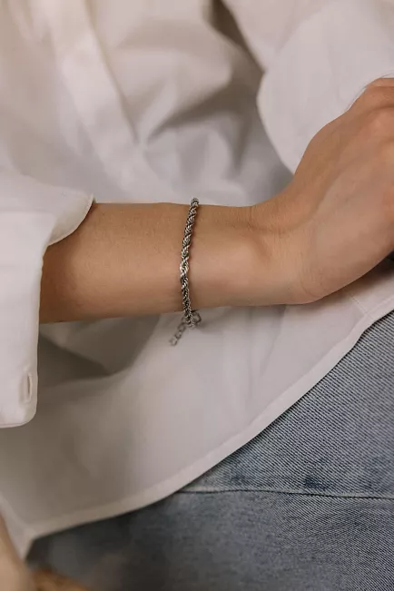 HiiL Studio Rope Chain Bracelet Silver armbånd