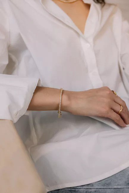 HiiL Studio Jewelry Tennis Bracelet Gold armbånd