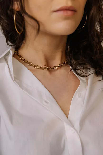 HiiL Studio Chunky Necklace Gold smykke