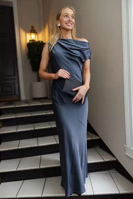 Twist&Tango Vanessa Satin Dress Future Dusk maxikjole