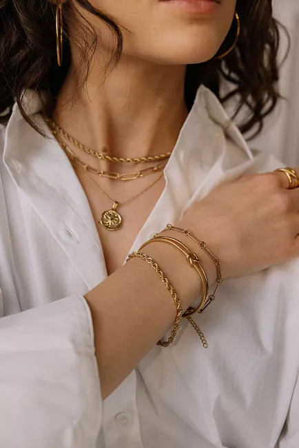 HiiL Studio Jewelry Big Link Bracelet Gold armbånd 2