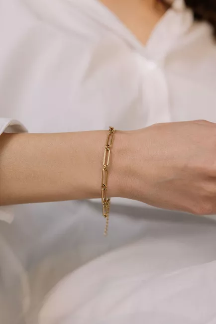 HiiL Studio Jewelry Big Link Bracelet Gold armbånd