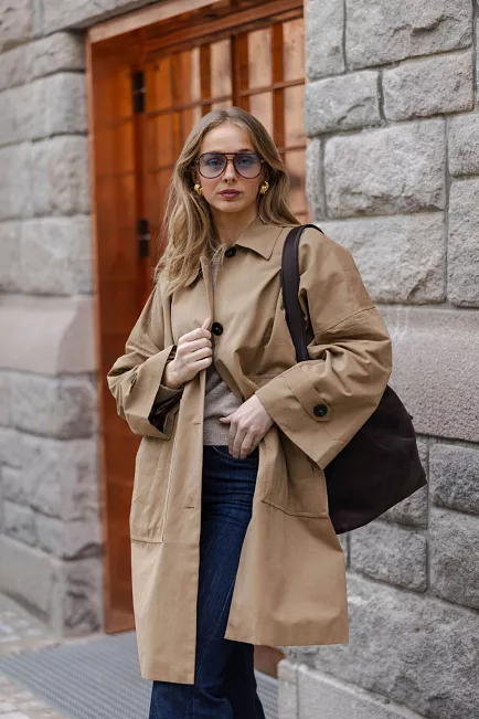 Lyon MW Os Jacket Sepia Tint Jakke Beige