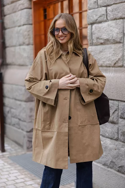 Lyon MW Os Jacket Sepia Tint Jakke Beige 2