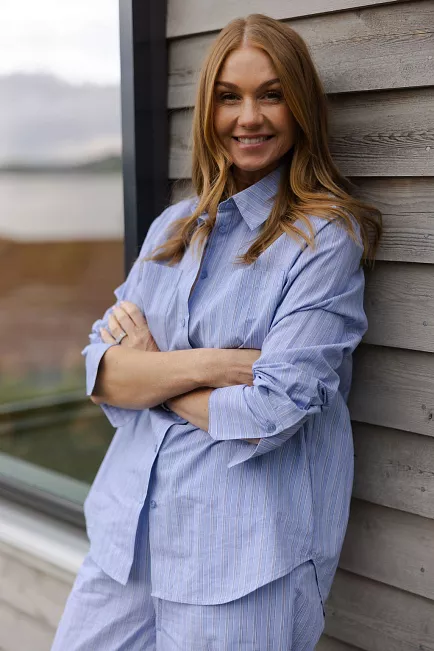 Carma collection Linn Shirt Blue Striped skjorte 2