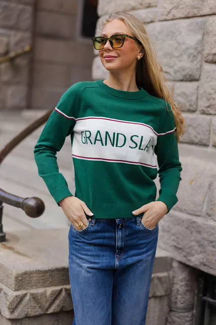 We Norwegians Grand Slam Sweater Green strikk genser 5