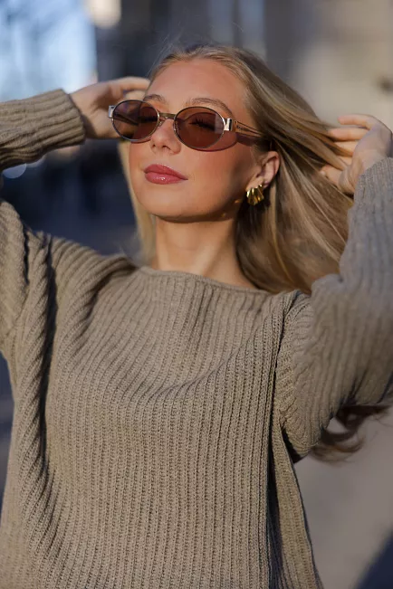 Otra Eyewear Echo Gold Brown solbriller 5