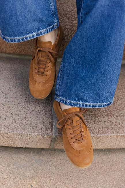 Jim Rickey Ghost Suede Leather Sneakers Cognac joggesko 4