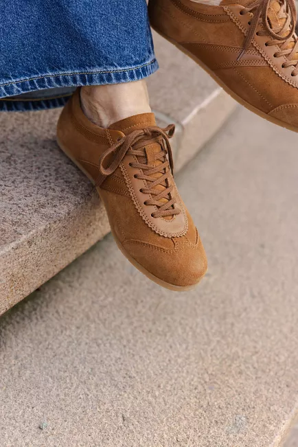 Jim Rickey Ghost Suede Leather Sneakers Cognac joggesko 5