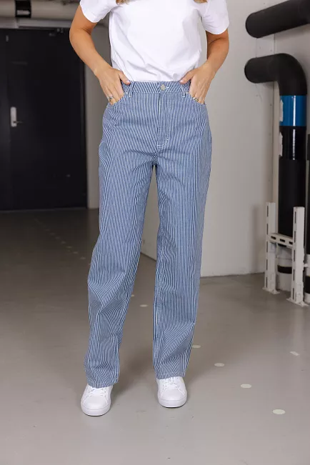 Five Units Luna Regular Blue Stripe bukse jeans 