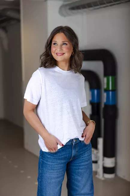 My essential wardrobe Lisa MW Tee Bright White  t-skjorte
