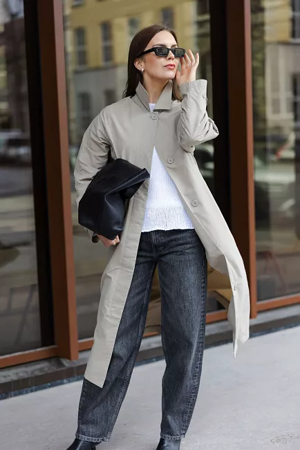 Scandinavian Edition sheer kåpe regnjakke khaki