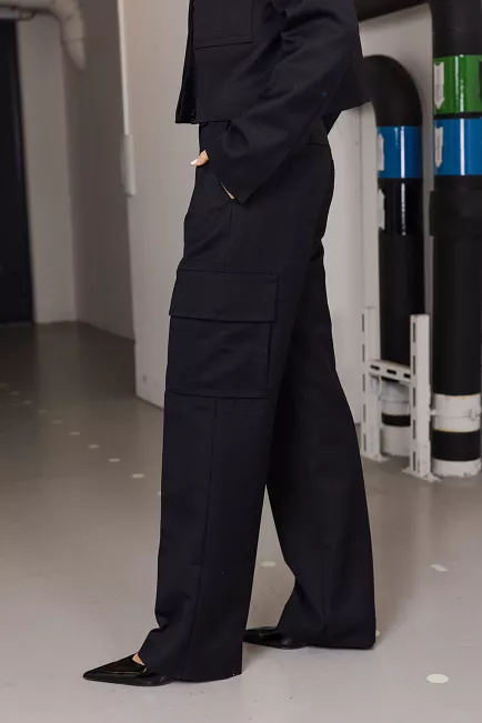 Anine Bing Dayton Cargo Pant Black dressbukse 2