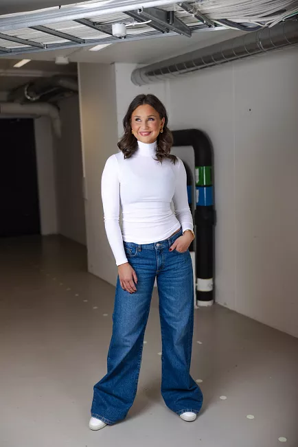 Oroblu PL Modal Low Turtleneck Rib White pologenser