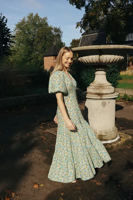 byTimo Cotton Party Maxi Dress Anemone kjole 7