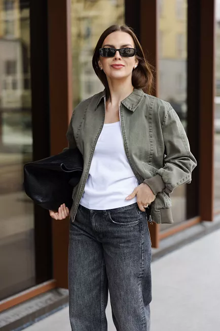 jeanerica Stella Jacket Washed Khaki 1