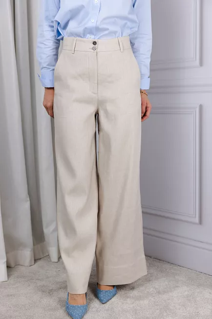Laura FV 769 Regular Sand Linen bukse 
