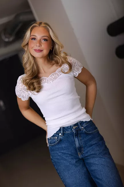 Rosemunde Beatha Capsleeve Regular T-Shirt New White topp