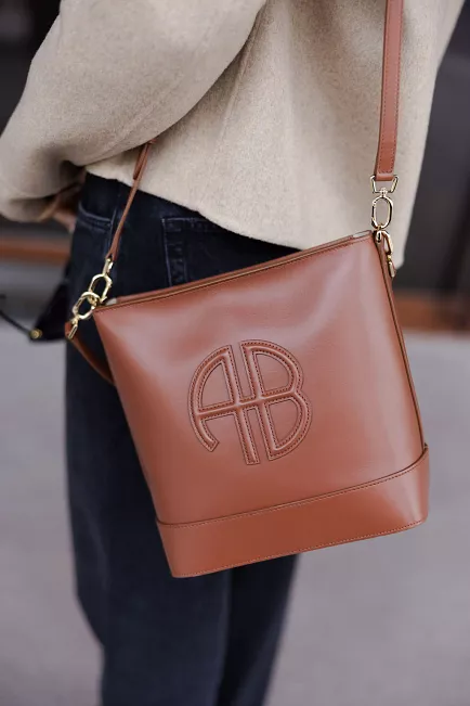 Anine bing Lili Bucket Bag Cognac veske