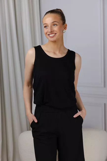 My Essential Wardrobe Lisa MW Top Black singlet 