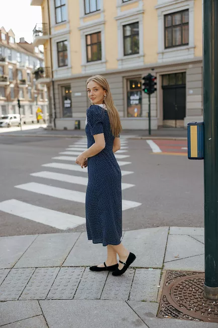 pia tjelta hope dots dress kjole blå 2