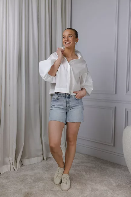My Essential Wardrobe Lucy MW 139 Shorts Light Blue Retro Wash shorts 2