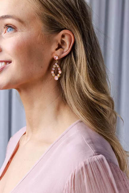 Caroline Svedbom Mini Delia Earrings Gold Flamingo Combo øredobber 2 
