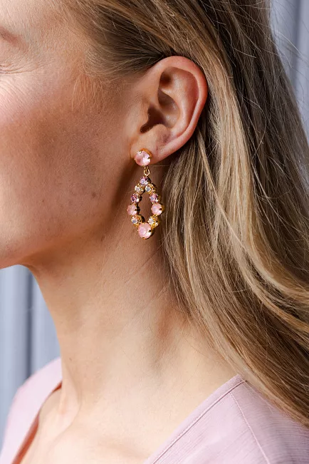 Caroline Svedbom Mini Delia Earrings Gold Flamingo Combo øredobber 2