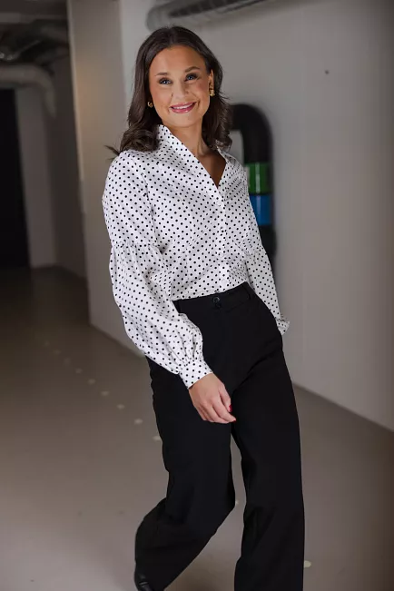 HiiL Studio Bella Shirt White With Black Dots skjorte 6