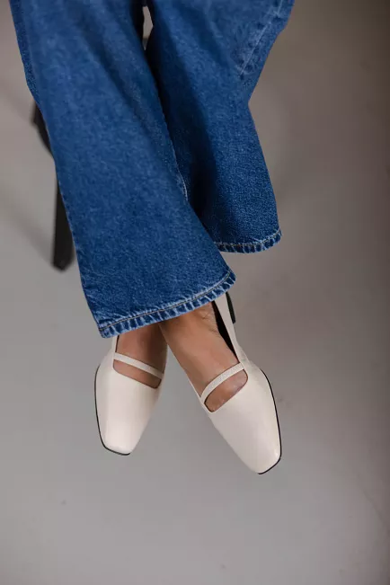 ATP Atelelier Loria Nappa Ballet Flats Linen mary jane ballerina 2
