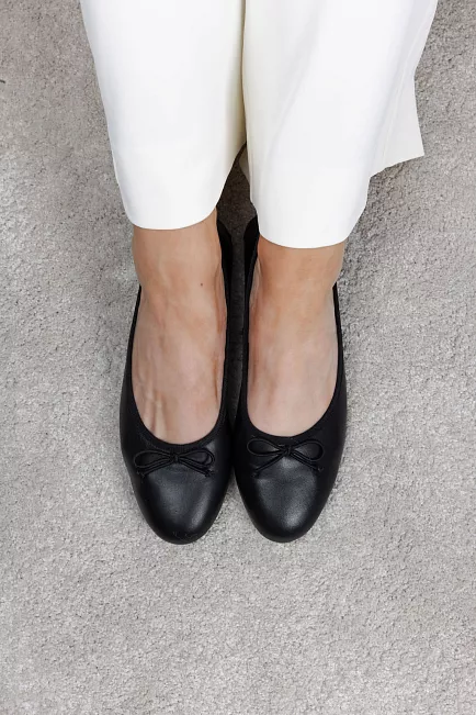 Bukela Merle Ballerina Black W/Contrast Sole ballerinasko