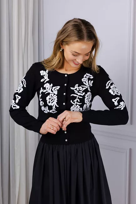 Andiata Ellery Cardigan Black jakke 2