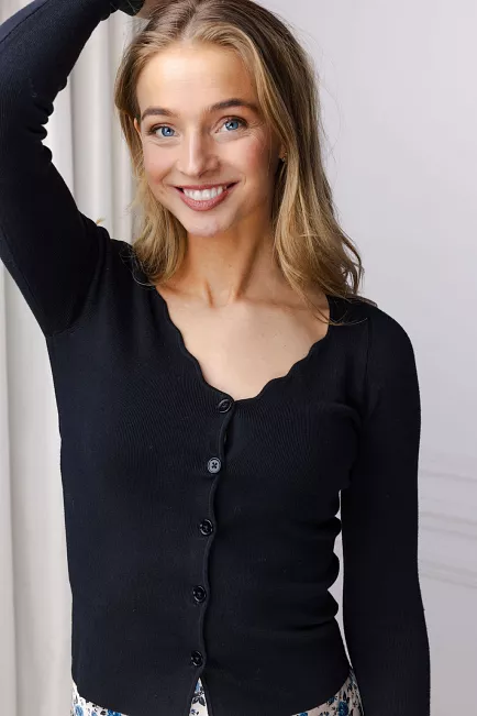 Pia Tjelta Cora Cardigan Black   2