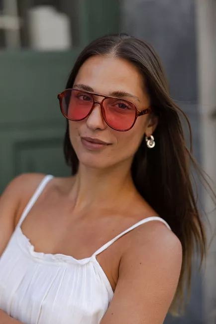 Otra Eyewear Stevie Orange Tort/Pink solbrille