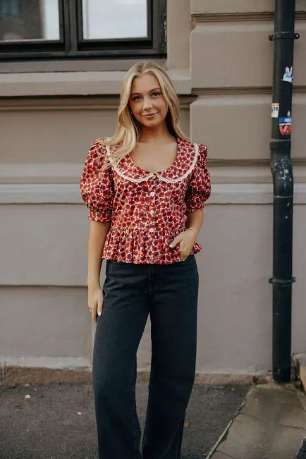 Pia Tjelta Lauren Dolce Blouse Red bluse