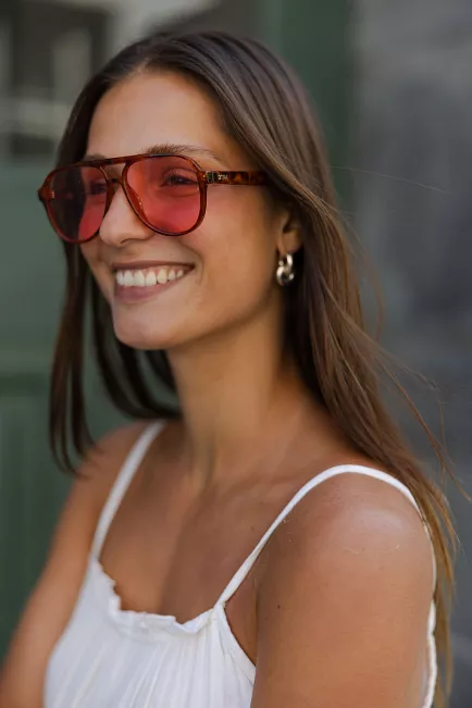Otra Eyewear Stevie Orange Tort/Pink solbrille 4