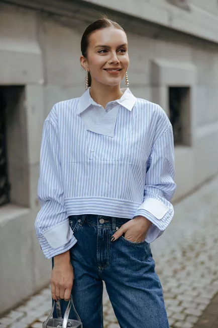 Munthe Space Shirt Blue skjorte