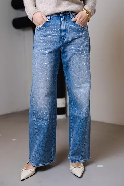 Replay Narja Pants Medium Blue Studs jeans