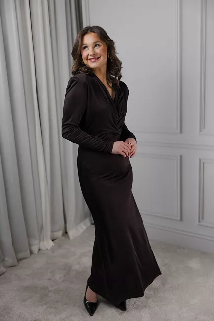 Envelope1976 Midnight Dress Long Brown maxikjole 2