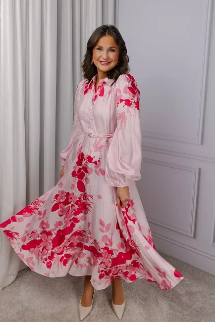 byTiMo Viscose Shirt Dress Pink Field kjole 2