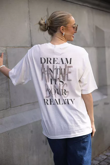 Anine Bing Cason Tee Graffiti Ivory t-skjorte 2
