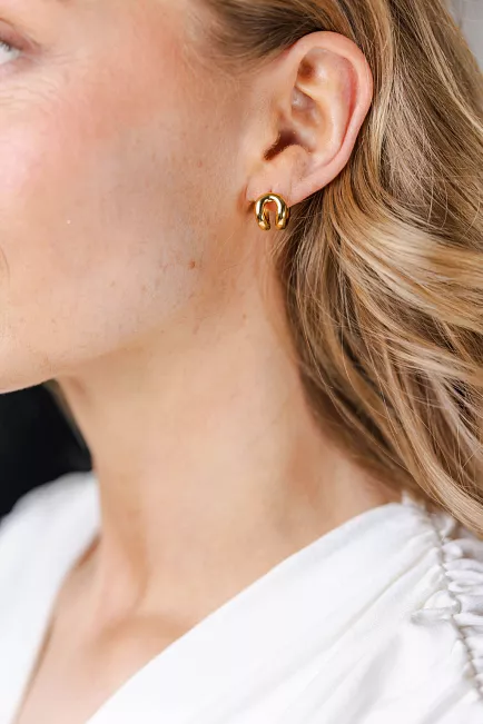Lie Studio The Asta Earrings Gold øredobb 