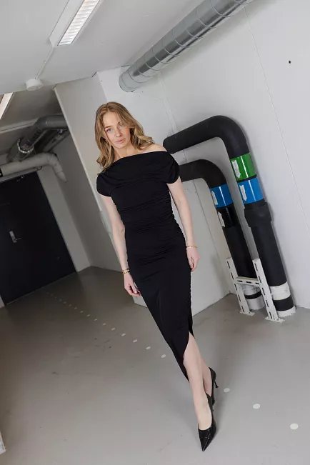 Viveh Columbine Dress Black maxikjole