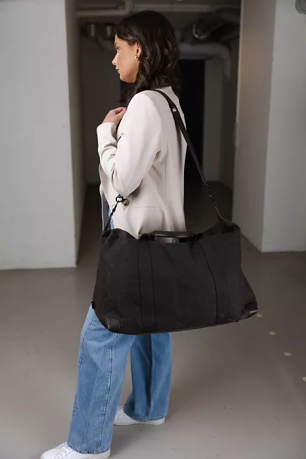 DAY et Waxed Cotton Holdall Bag Tarmac weekend bag 3