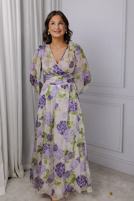 byTiMo Cupro Tieband Gown Purple Flow maxikjole 2