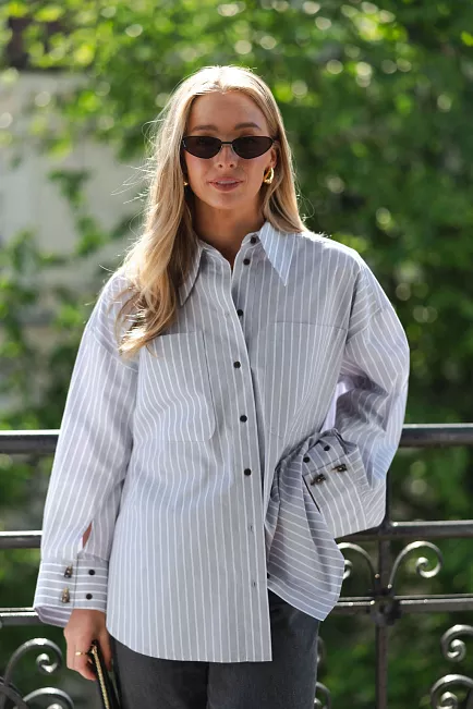 Munthe Lynne Top Charcoal skjorte 2