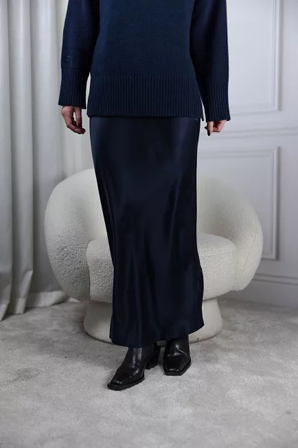 Anine Bing Bar Silk Maxi Skirt Night Sky maxiskjørt 2