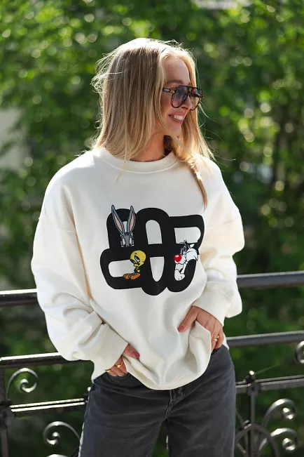 Munthe Linki Sweater Ivory collegegenser