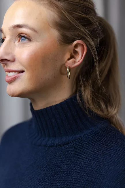 HiiL Studio Jewelry Sparkling Hoops Gold 25mm 2