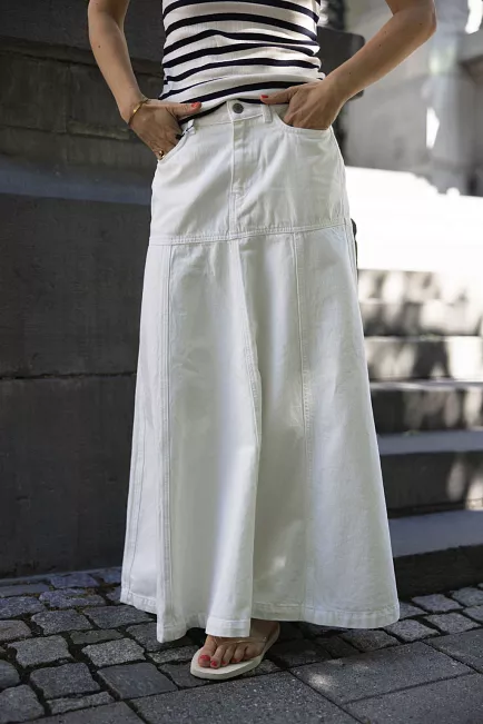 Twist & Tango Sherry Denim Skirt Off White skjørt 3